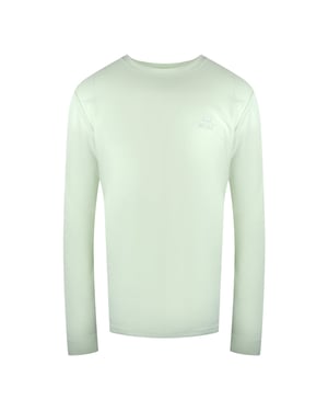 Diesel - Langärmliges T-shirt In Creme Mit Einfarbigem Logo