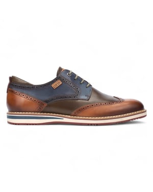 Pikolinos Herren Brandy Brown Leder Brogue Schnür-Oxford-Schuhe - Avila