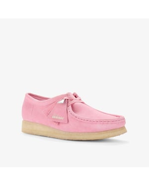 Clarks Originals Wallabee Damen Wildleder Schuhe In Pink