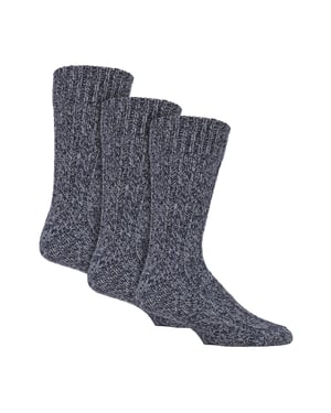 3er Pack Herren Wollboot-Socken | Dicke Pennine Walker Socken | Outdoor Wandersocken
