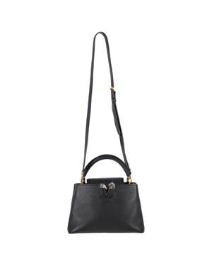 Louis Vuitton Capucines BB Handtasche aus schwarzem Leder