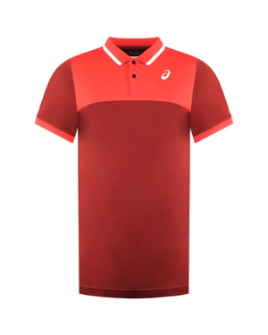 Asics Court Herren Rot Tennis Poloshirt
