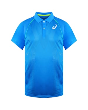 Asics Match Actibreeze Herren Blau Tennis Polo-Shirt