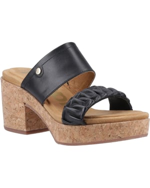 Hush Puppies Poppy Damen Sandalen Aus Schwarzem Leder