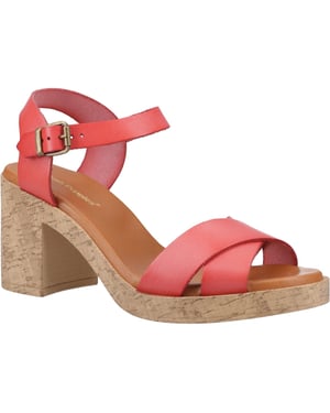 Hush Puppies Georgia Cork Damen Coral Sandalen Aus Leder