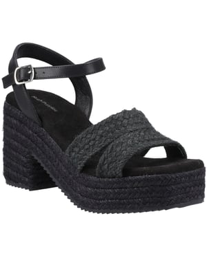 Hush Puppies Jamelia Espadrille Heel Damen Sandalen In Schwarz
