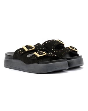 Desert Fleur Girasol Nubuk Damen Sandalen In Schwarz