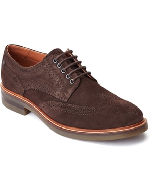 Base London Hatfield Leder Herren Burnt Braun Brogues Schuhe