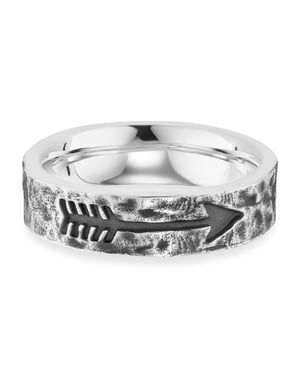 cai Ring 925/- Sterling Silber rhodiniert matt Pfeil