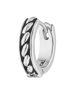 cai Single-Ohrring 925 Sterling Silber rhodiniert Farbe schwarz