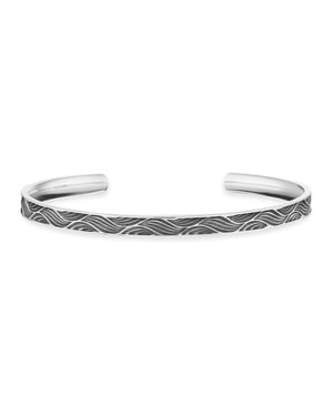 cai Armreif 925/- Sterling Silber oxidiert Wellen