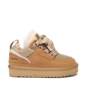 EVER AU Australien Damen Marmorierte Schnür-Plateau-Sneaker-Boots