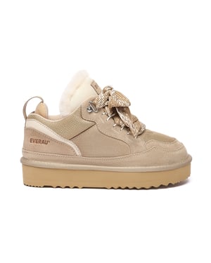 EVER AU Australien Damen Marmorierte Schnürschuh-Plateau-Stiefel