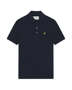 Dunkelblaues Poloshirt mit Logo auf der Brust von Lyle & Scott