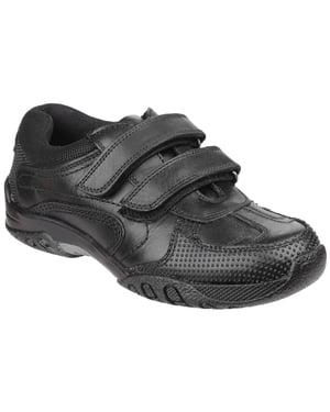 Hush Puppies Jezza Junior Leder Jungen Schwarz Mokassins