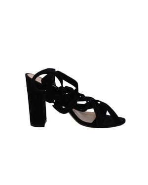 Gianvito Rossi „Netley Mews“ Sandalen mit Absatz aus schwarzem Wildleder