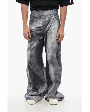 Loose Fit Jeans mit Statuen-Print 38cm in Blau, Grigio