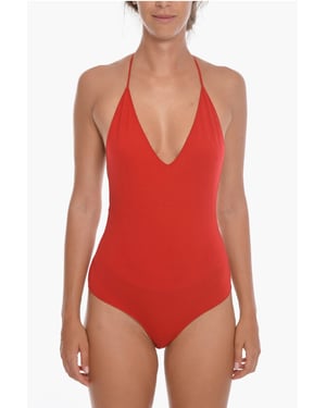 COSY Bodysuit ohne Rücken aus Kaschmirmischung in Rot