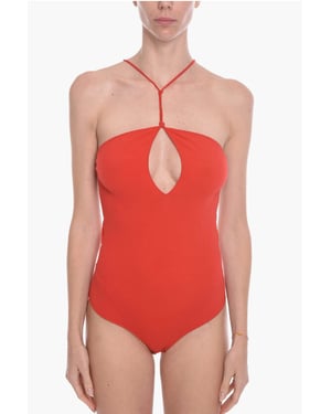 GAUGE Bodysuit ohne Rücken aus Kaschmirmischung in Rot