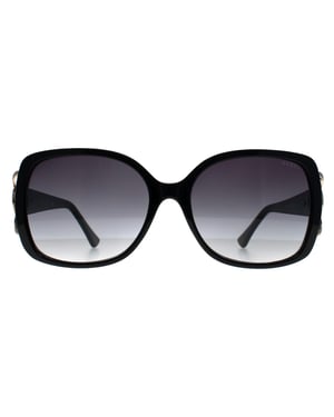 Guess GF6065 01B glänzende schwarz-graue Sonnenbrille mit Farbverlauf