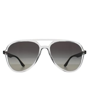 Ray-Ban RB4376 647711 polierte transparente graue Sonnenbrille mit Farbverlauf