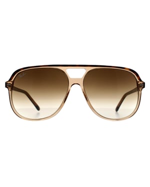 Ray-Ban Bill RB2198 129251 poliert havanna auf transparentem braun hellbraun Farbverlauf Sonnenbrille
