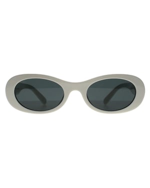 Miu Miu MU06ZS 1425S0 weiß elfenbein dunkelgrau Sonnenbrille