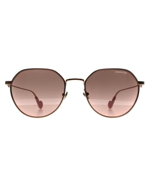 Moncler ML0156-K 28U glänzend rose gold rosa braun Sonnenbrille