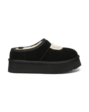EVER AU Australien Damen Feder-Ankle-Plateau-Pantoletten