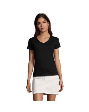 SOLS - "Imperial" T-Shirt V-Ausschnitt für Damen (Schwarz)