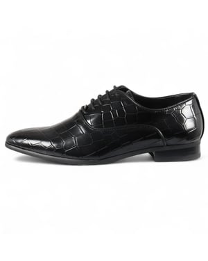 Klassische Oxford-Derby-Schnürschuhe für Herren in Schwarz