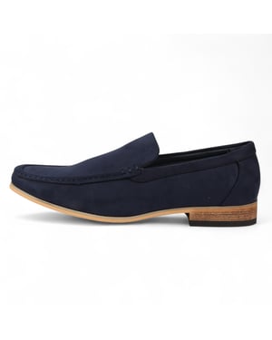 Herren-Loafer aus Wildleder in Marineblau, leichte Slip-On-Freizeitschuhe