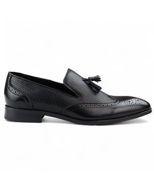 Herren Mokassin Loafer mit Quaste, elegante Slip-On-Abendschuhe