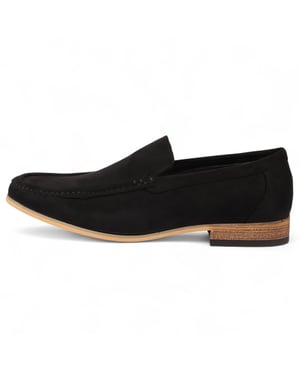 Herren Loafer aus schwarzem Wildleder, leichte Slip-On-Freizeitschuhe