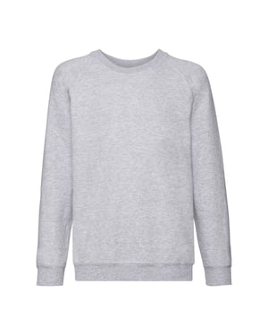 Fruit of the Loom - "Classic" Sweatshirt für Kinder Raglanärmel (Grau meliert)