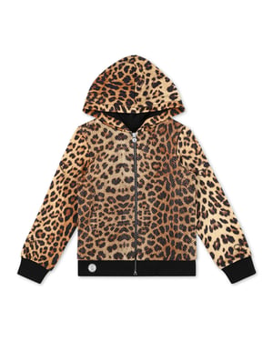 Kapuzen-Sweatjacket Leopard