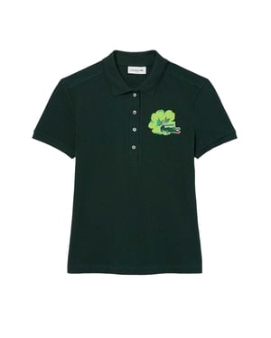 Lacoste - "L.12.D" Poloshirt für Damen, Stretch, Piqué, Schmal (Grün)