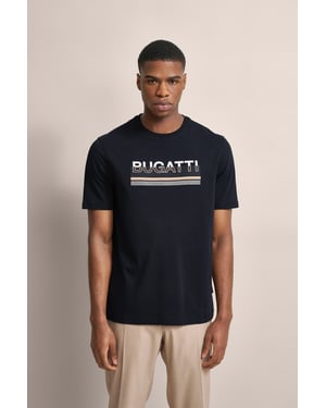 Bugatti Herren T-Shirt mit gummiertem Logo-Print