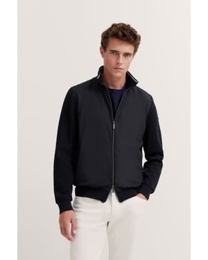 Bugatti Herren Sweatjacke mit Reißverschluss und Stehkragen