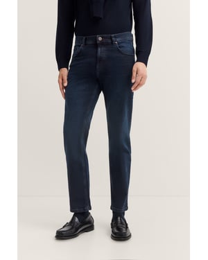 Bugatti Herrenjeans aus Authentic Denim mit Stretchkomfort - Marineblau