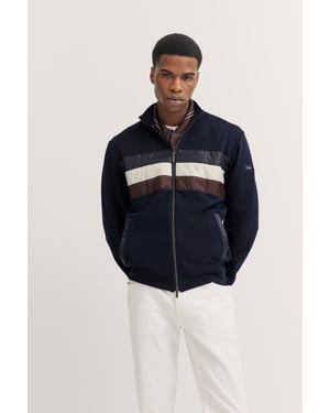 Bugatti Herren Sweatjacke mit Reißverschluss und Stehkragen