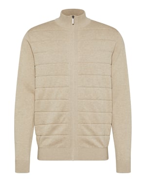 Bugatti Herren Strickjacke mit 3-D-Strukturstreifen