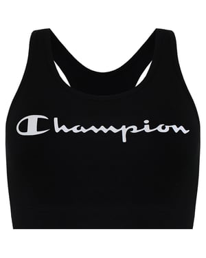 Champion Logo Damen Schwarzer Sport-BH