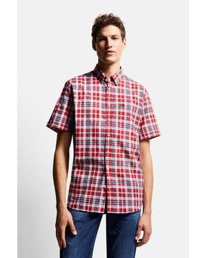 Bugatti Herren Freizeithemd mit Button-Down-Kragen