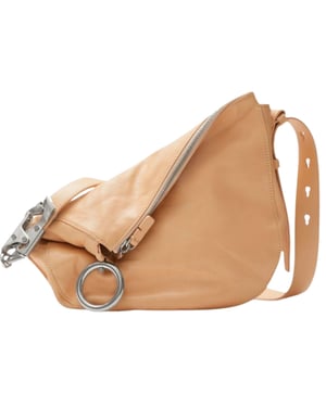 Burberry Small Knight Peach Hellbraune Leder-Umhängetasche
