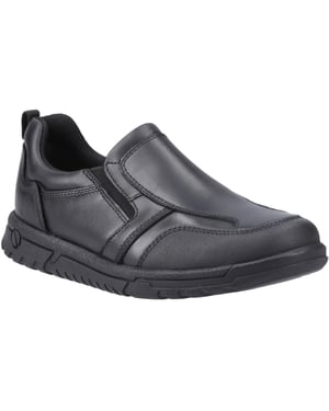 Hush Puppies Sergio Lederslipper In Schwarz Für Jungen