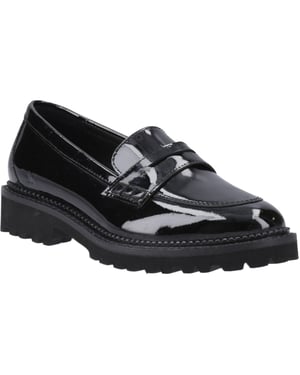 Hush Puppies Grazia Mädchenschwarze Slipper Aus Leder