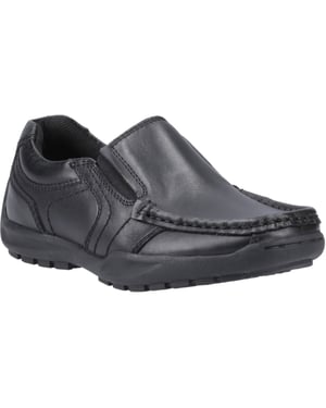Hush Puppies Morgan Lederslipper In Schwarz Für Jungen