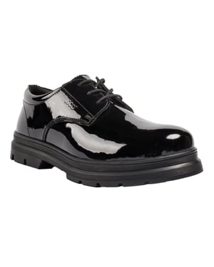 Pod Irene Kunstleder Mädchen Schwarze Lackleder Slipper