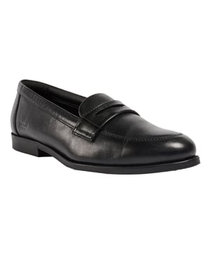 Pod Islay Mädchenschwarze Slipper Aus Leder